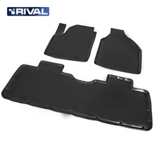Для Volkswagen Sharan 2005-2010 Коврики в салон 3 шт./компл. полиуретан Rival 15809002