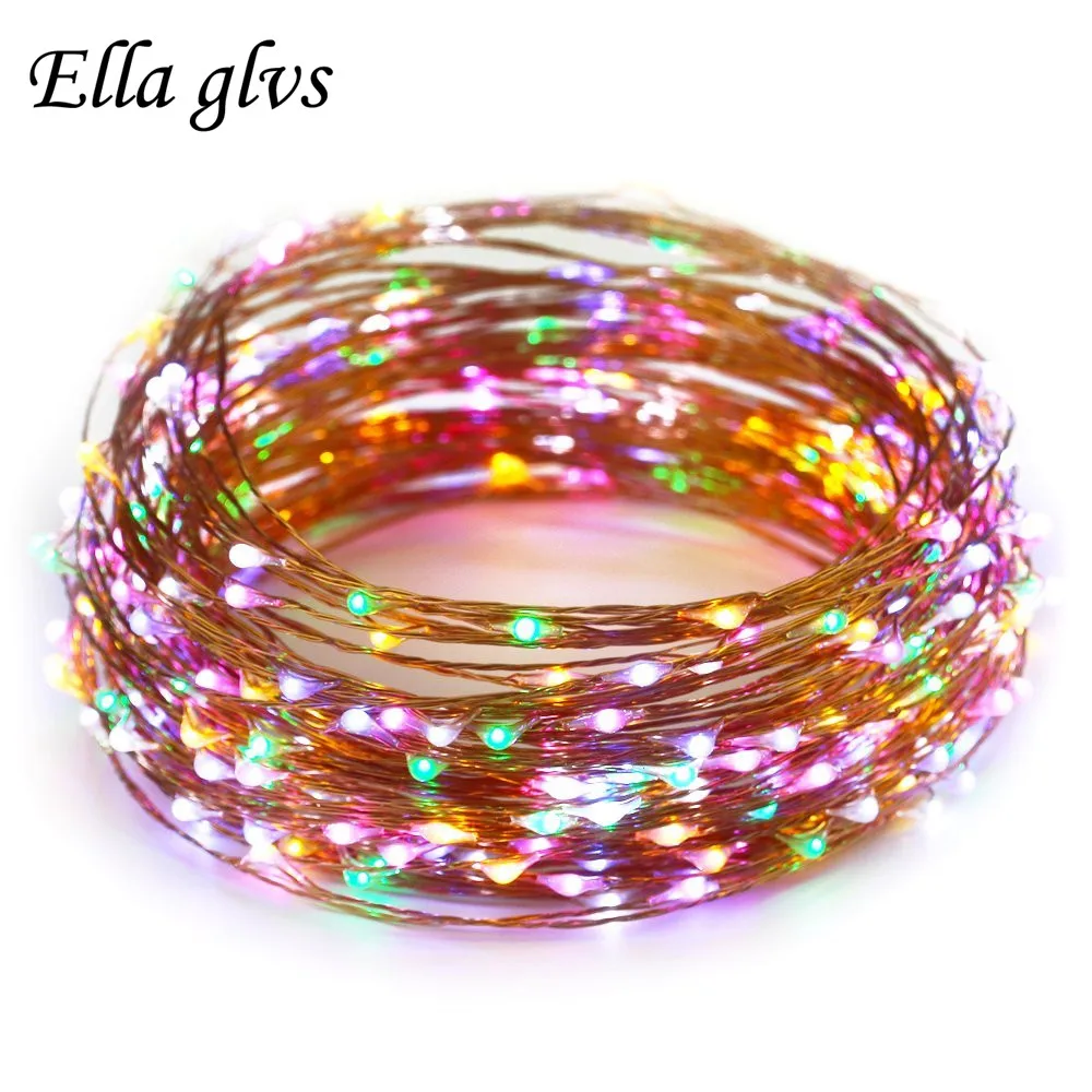 

5M 10M Led copper string DC 12V LED wire Light Lamp For Christmas Wedding Party Home Decoration