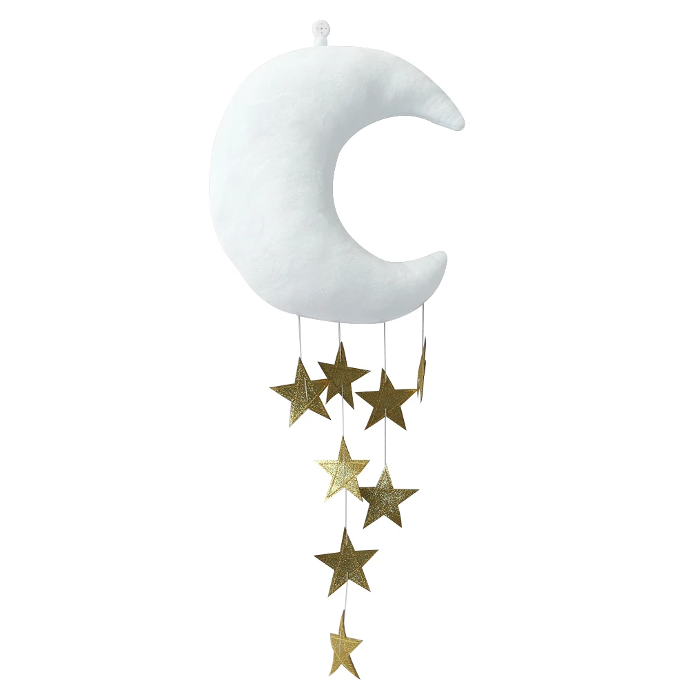 Wall Backdrop Children Room Hanging Moon Stars Stuffed Decor for Baby