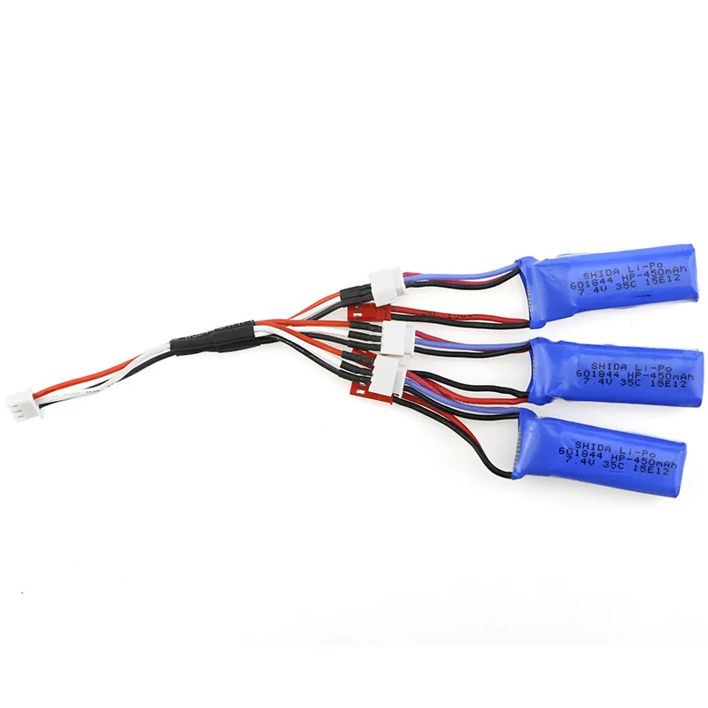 Комплект аккумуляторов Lipo 7 4 в 450 мАч 35C с зарядным кабелем 3 1 для Emax Babyhawk FPV