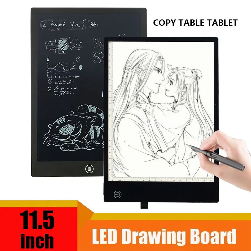 

2 in 1 A4 LED Digital Graphic Tablet LCD Writing Digital Drawing Tablet Copy Table Pads light Box Portable Board Tablet With Pen