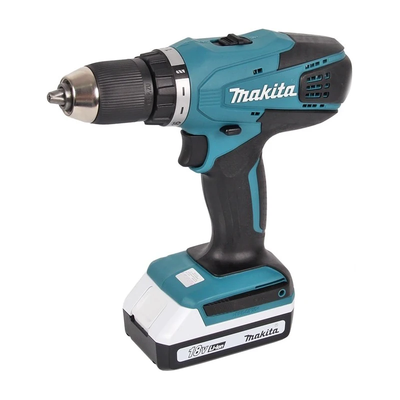 Дрель-шуруповерт аккумуляторная Makita DF457DWE (2 скорости, реверс, пластиковый кейс)