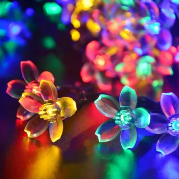 

50 LEDs 5M Cute Flower Solar Lamp Power LED String Fairy Lights Solar Garlands Garden Christmas Decor For Outdoor Supplies