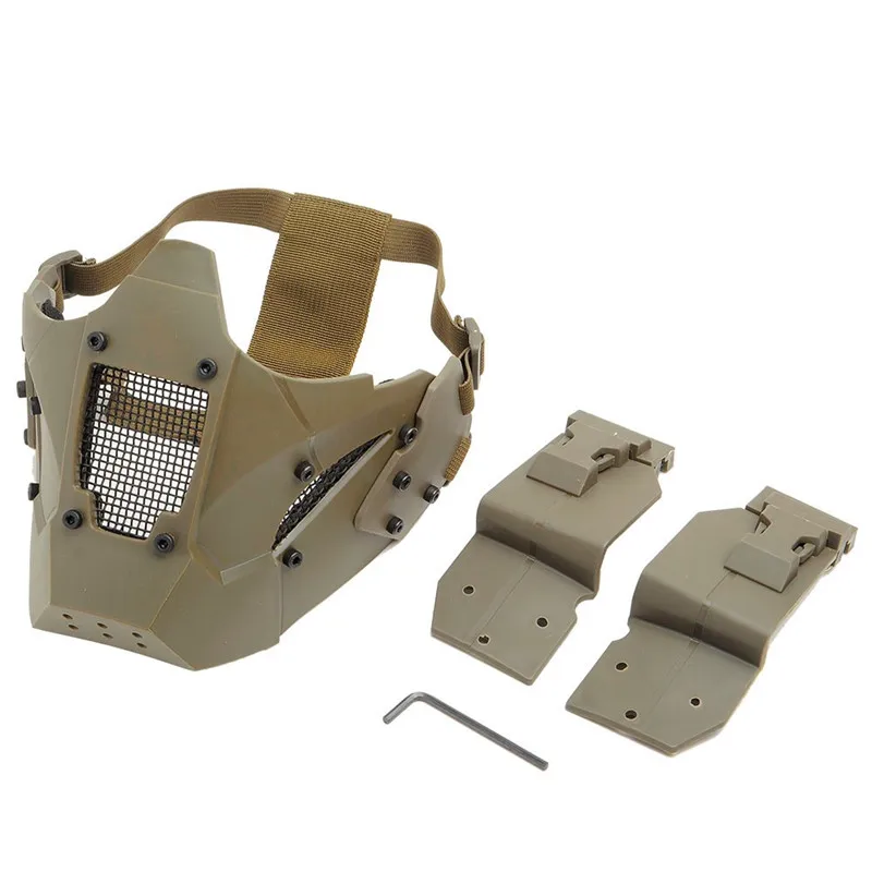 WoSporT Anti-Pressure Lightweight Tactical Half Face Mask Double Regulation Air Permeability Impact Resistance Iron Warrior