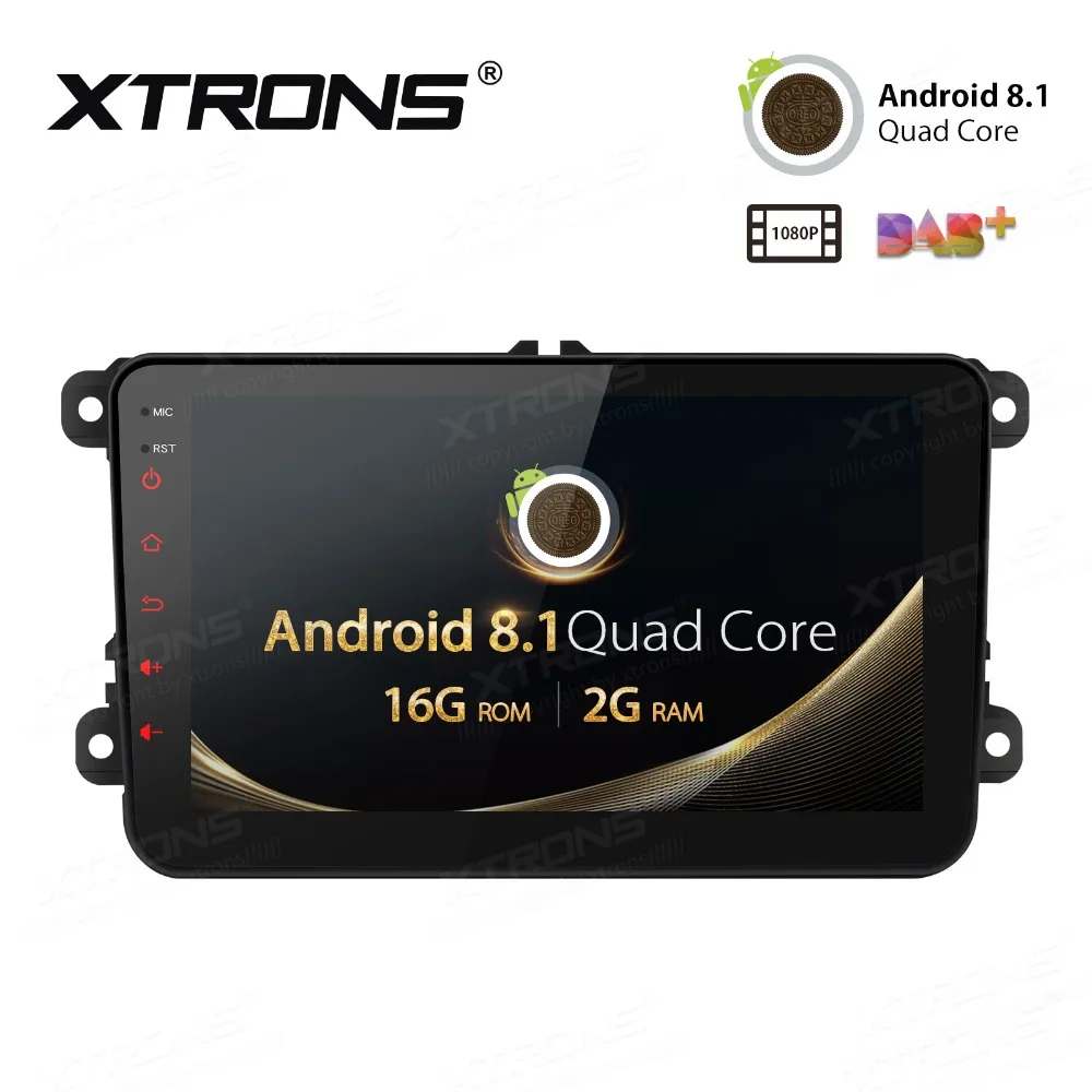 XTRONS " Android 8,1 автомобильный Радио плеер gps RCA OBD без DVD для VW Volkswagen Golf Plus Passat CC Touran Tiguan Sharan для Skoda