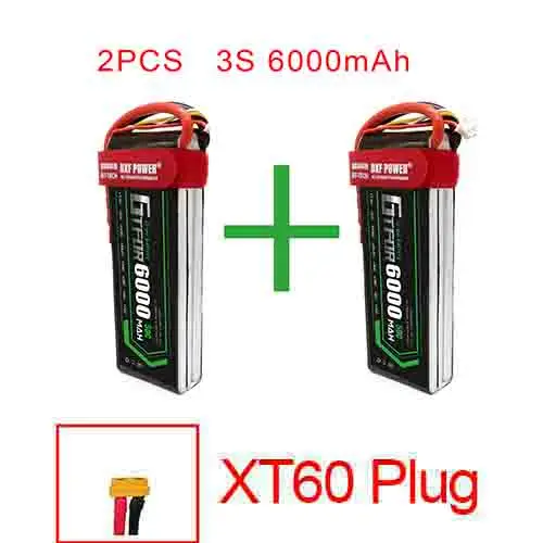 GTFDR Lipo аккумулятор 1S 2S 3S 4S 3,7 V 7,4 V 11,1 V 14,8 V 6000mAh 50C жесткий чехол T TRX XT60 AKKU для TRX4 1/10 автомобильный Дрон - Цвет: 3s6000SoftCase-XT60