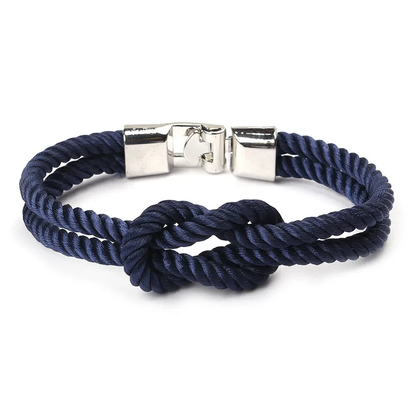 

TANGYIN 2018Charm Multilayer New Stainless Steel Leather Bracelet bangles Anchor Gold Silver Navy Love Men's Women femme homme