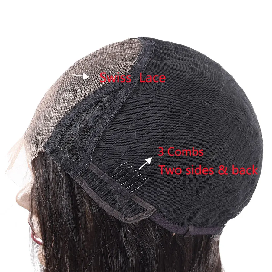 Straight 4x6 Lace Front Human Hair Wigs Brazilian Remy Hair Deep Part Lace Wig for Woman Pre Plucked Bleached Knots 150 density