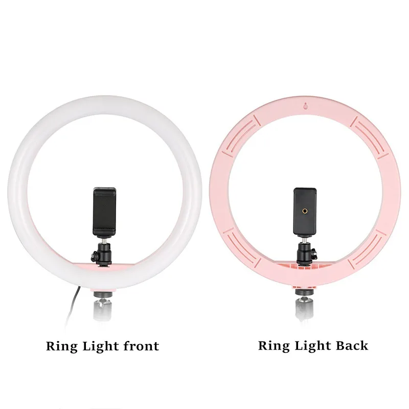 Tycipy 1" светодиодный кольцевой светильник 2700 K-5500 K 24W для фото и видеостудии с регулируемой яркостью светильник для смартфона с держателем для телефона на штативе