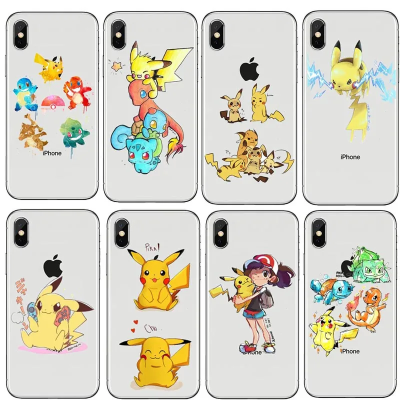 

Case Slim Pokemons Pikachue Transapent Soft TPU Back Cover For Apple iPhone 5 5S iPhone SE Silicone Phone Cases for iPhone5S