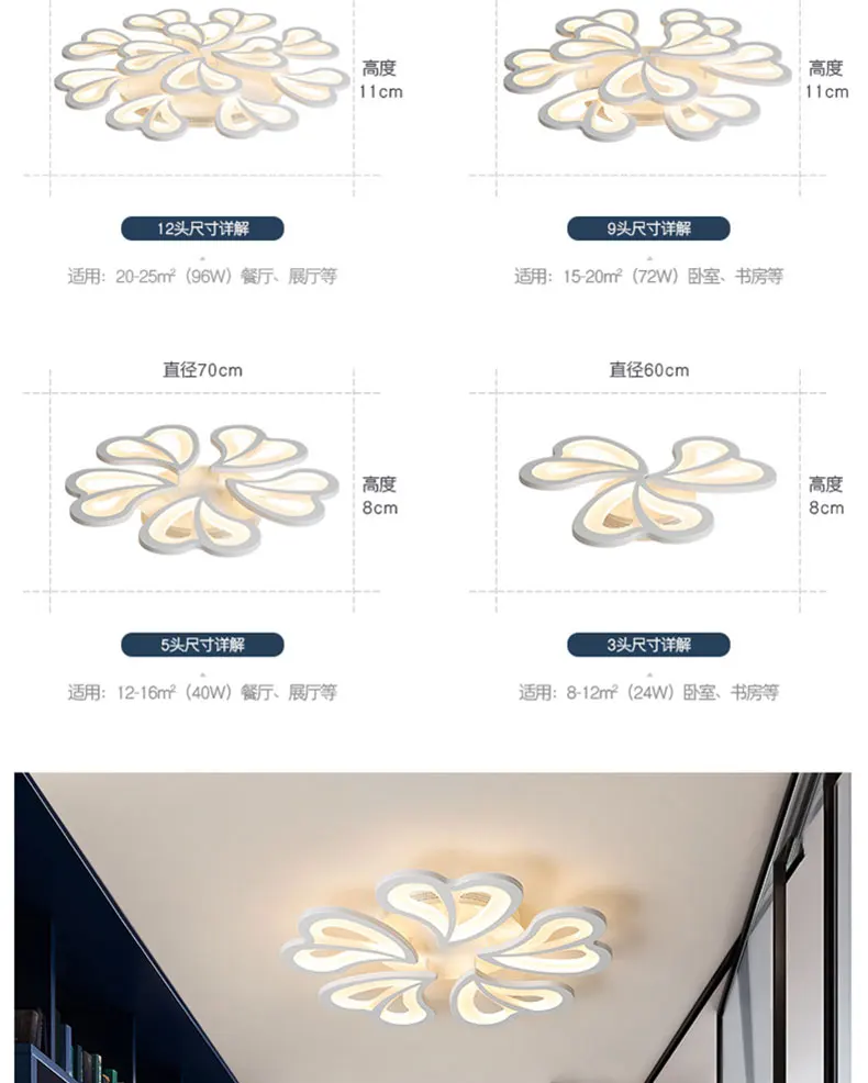 Современные светодиодные акриловые прямоугольные потолочные светильники для гостиной, спальни, кабинета, квадратная 110 В, 220 В, потолочные светильники