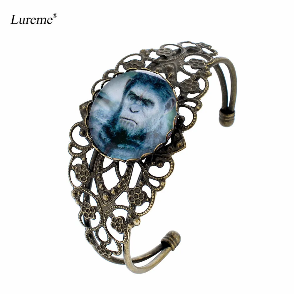 Lureme Glass Time Gem War of the Planet Apes Открытый браслет с цветами для женщин и девочек (bl003444) |