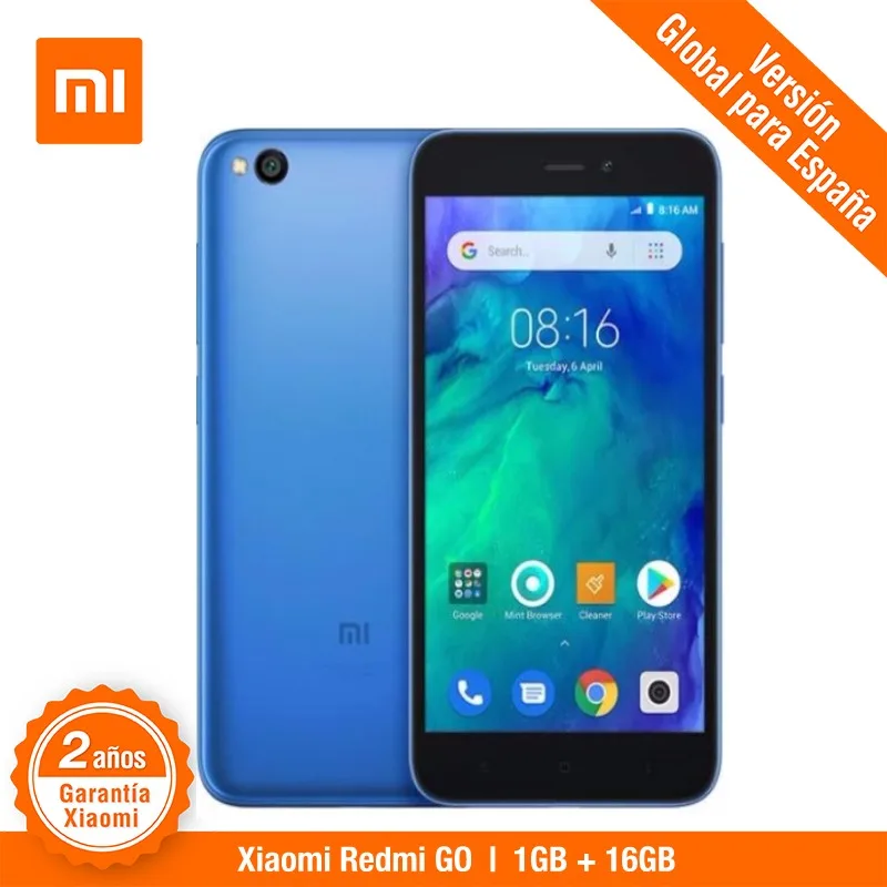 

[Global Version for Spain] Xiaomi Redmi GO (Memoria interna de 16GB, RAM de 1GB, camara de 8MP + 5MP Camera)