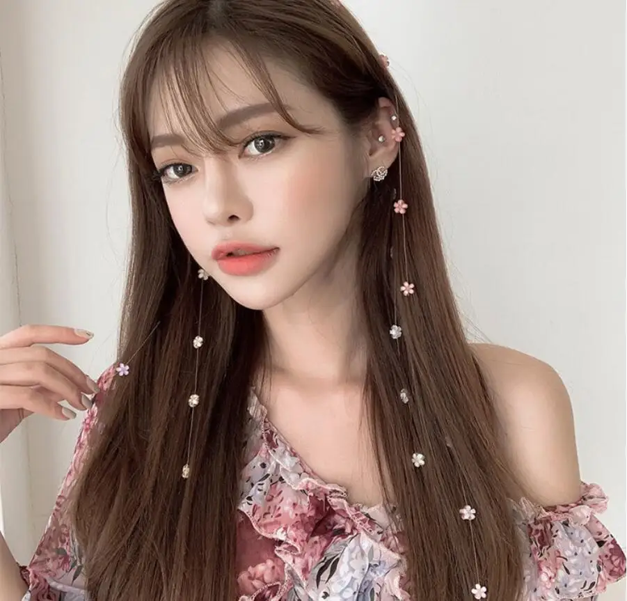 Корейская версия обтекаемой шпильки Женская фея цветок сторона клип Невидимый коготь волос женщина сладкий аксессуары для волос