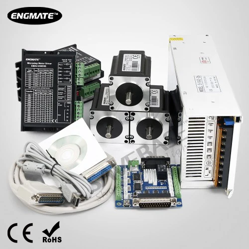 

3 Axis CNC Kit Digital Stepper Driver Nema23 1.96N.m Stepper Motor & 36V 15A PSU
