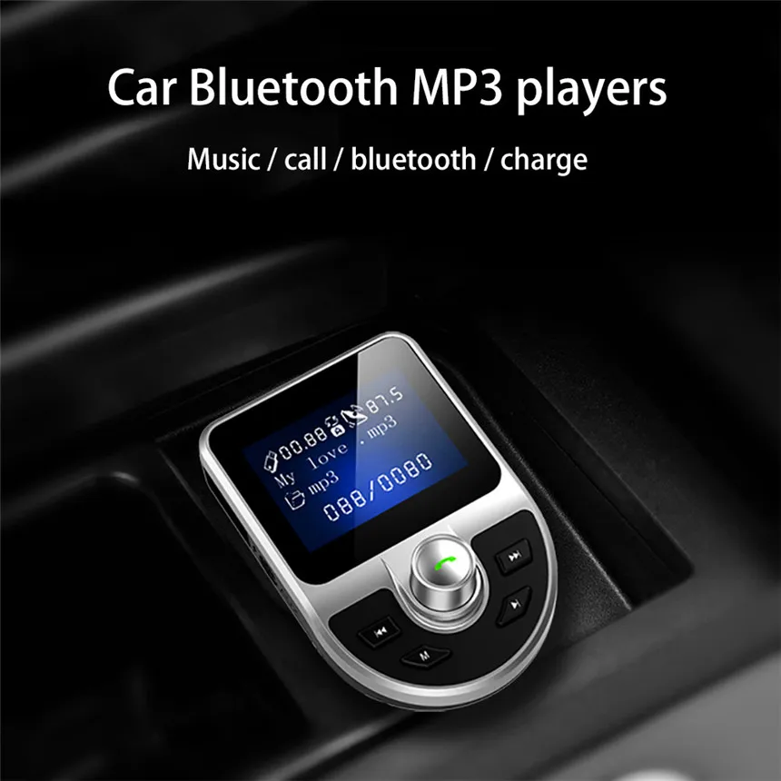 Wireless FM Transmitter Aux Modulator Bluetooth Handsfree Car Kit Car Audio MP3 Player with 3.1A Quick Charge Dual USB Car Charger (8)