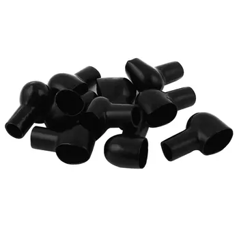 

UXCELL 10pcs/lot Black Soft Plastic Smoking Pipe Shaped Battery Terminal Caps Boots