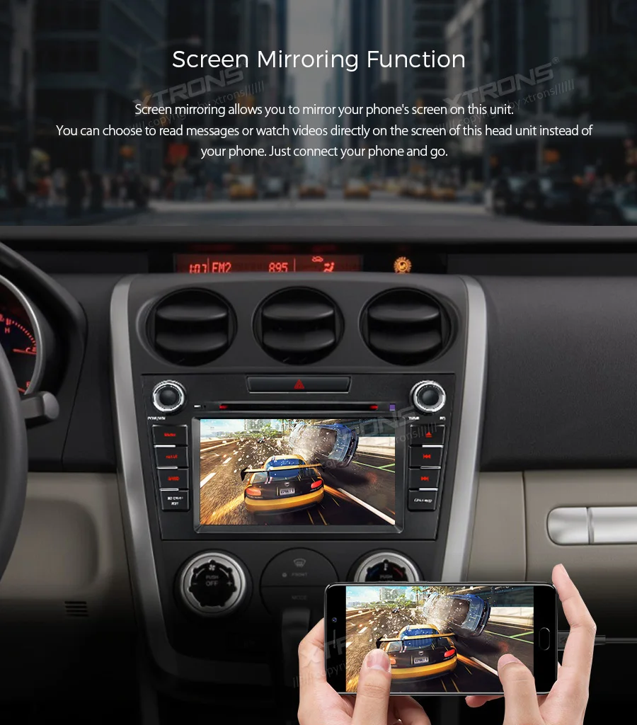 Sale XTRONS 7" Android 8.1 Quad Core 16GB ROM Car Multimedia DVD Player for Mazda CX-7 2007-2012 RCA GPS Navigation OBD DAB USB WIFI 10