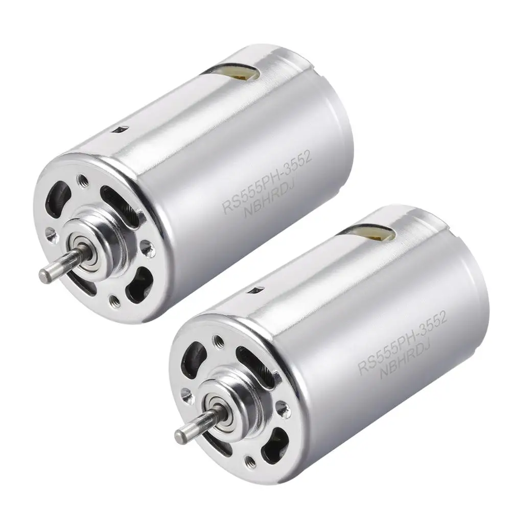 

UXCELL 2Pcs Electric DC Motor Round Shaft 6/12/24V 5500/6000/9000/9800/10000/11500/12000/13500/19000RPM for RC Boat Toys DIY