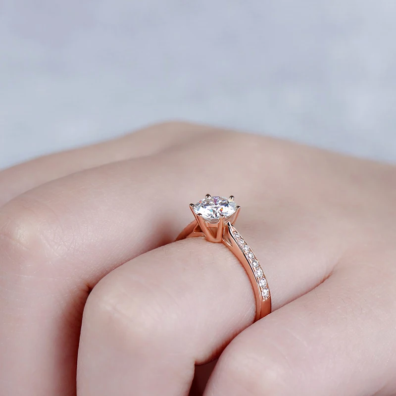 moissanite rose gold emgagement ring (6)