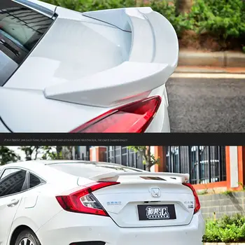 

For Honda Civic 2016 2017 2018 Rear Wing Spoiler, Trunk Boot Wings Spoilers paint ABS 3m Paste
