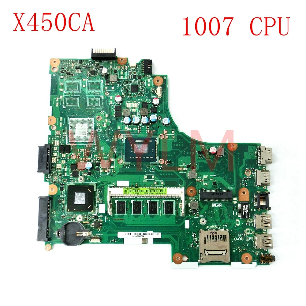 

free shipping X450CA With 1007 CPU 2GB memory mainboard REV 2.0 For ASUS X450CA X450CC laptop motherboard Tested Working Well