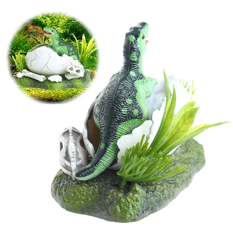 Dinosaur Aquarium Hiding Cave Air Action Fish Tank Ornament Landscape Decorationin Decorations