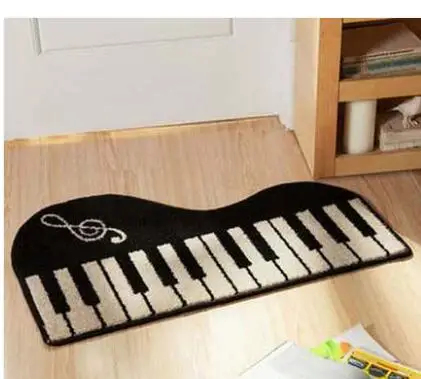 50x80 см черный белый фортепиано/ковер в форме кошки коврик для дома нескользящий коврик для зала