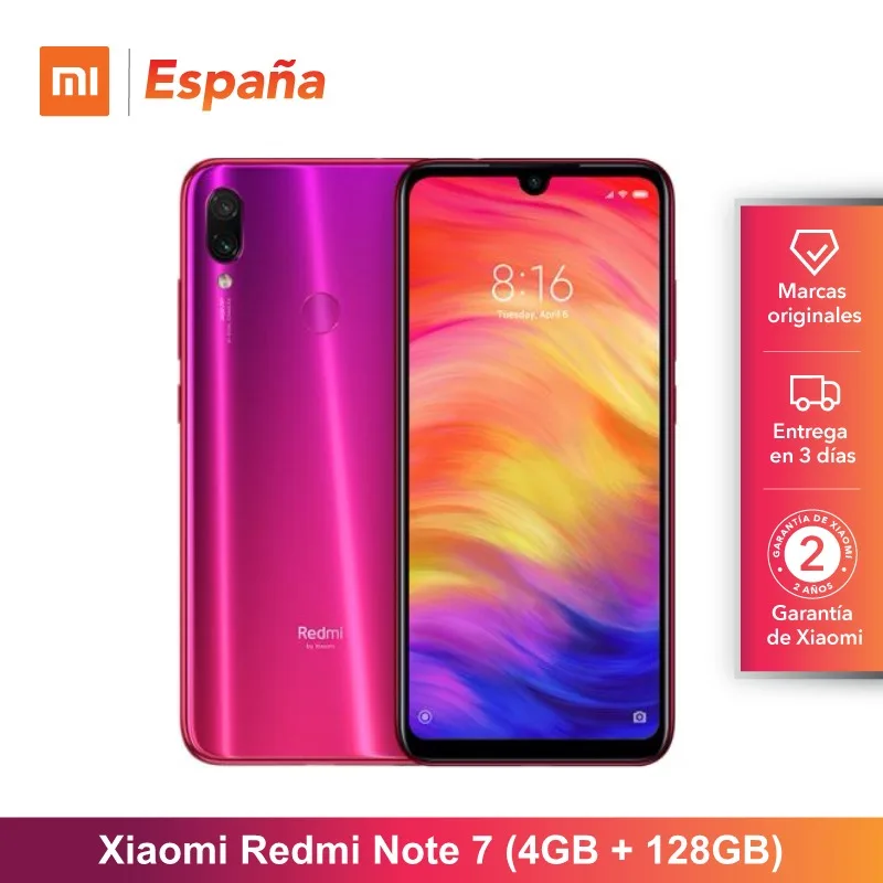 [Versión Global para España] Xiaomi Redmi Note 7 (Memoria Interna de 128GB, RAM de 4GB, Camara dual trasera de 48 MP)