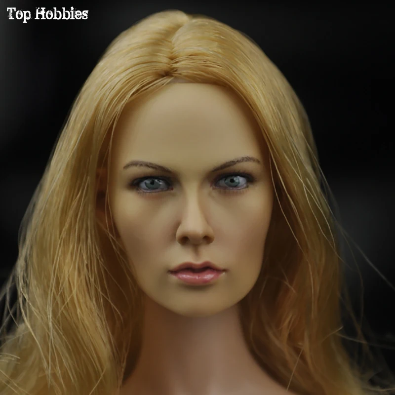 

TOY 1/6 Scale KUMIK KM16-26 Female Head Sculpt Caving with blonde hair Fit 12'' Action Figure Body Accessory Europe and America