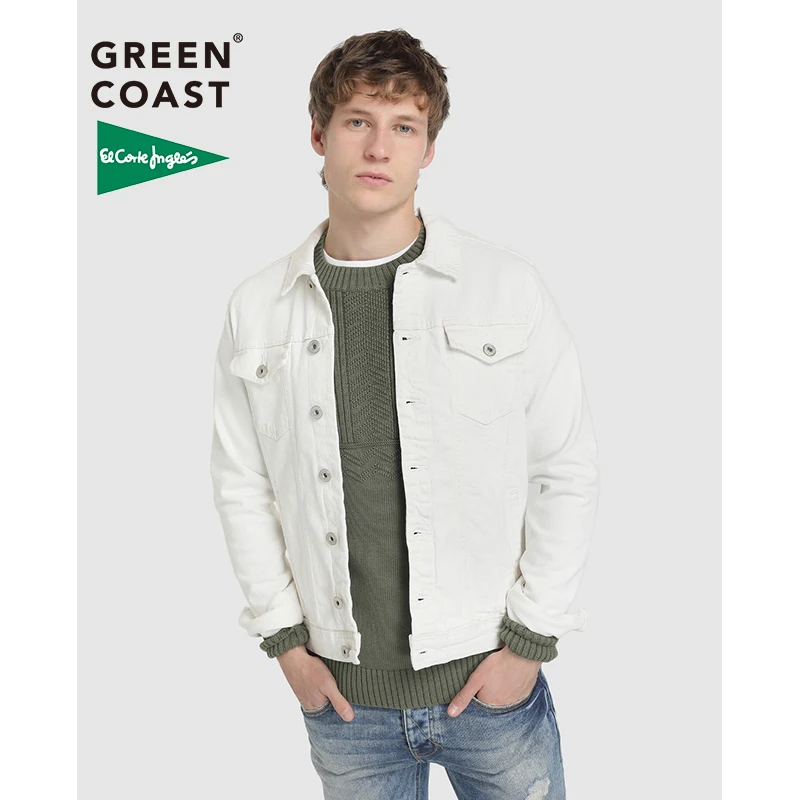 Green Coast Vaquera Hombre Blanca Streetwear|Chaquetas| - AliExpress