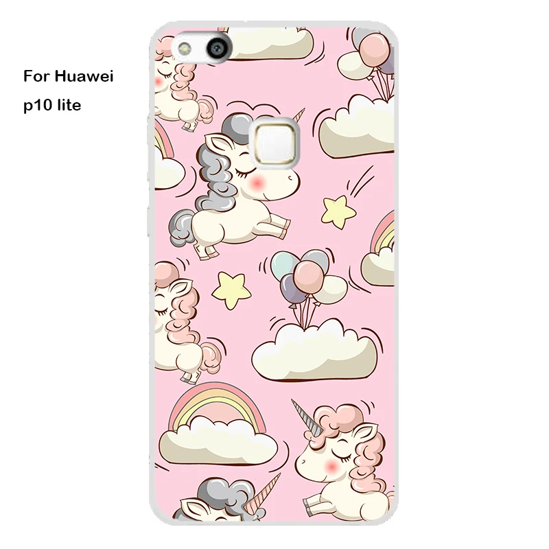 Huawei P10 lite Case Cover TPU Case For Huawei P10 lite Phone Cover Sweet Floral Cute Cat TPU P10 lite Soft Case Fashion 100%   15
