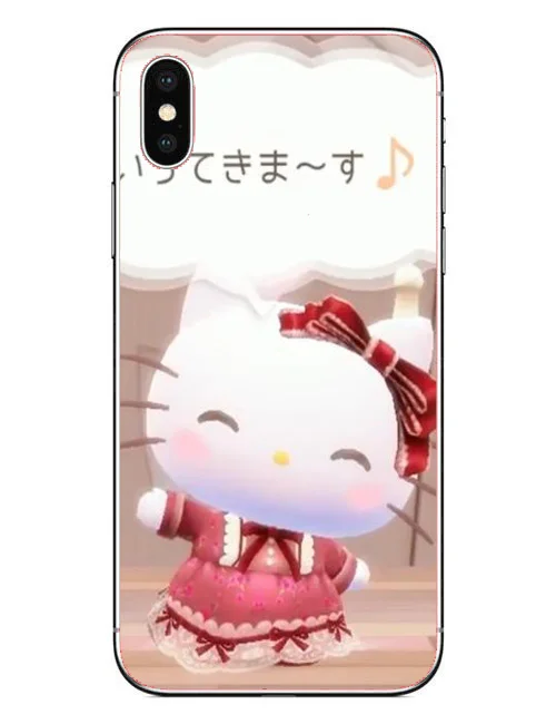 IMIDO hello kitty Мягкий ТПУ силиконовый чехол подходит для Apple iPhone X XR XS Max 8 для iPhone 7 8 6 6S Plus 5 5S чехлы для телефонов - Цвет: TPU