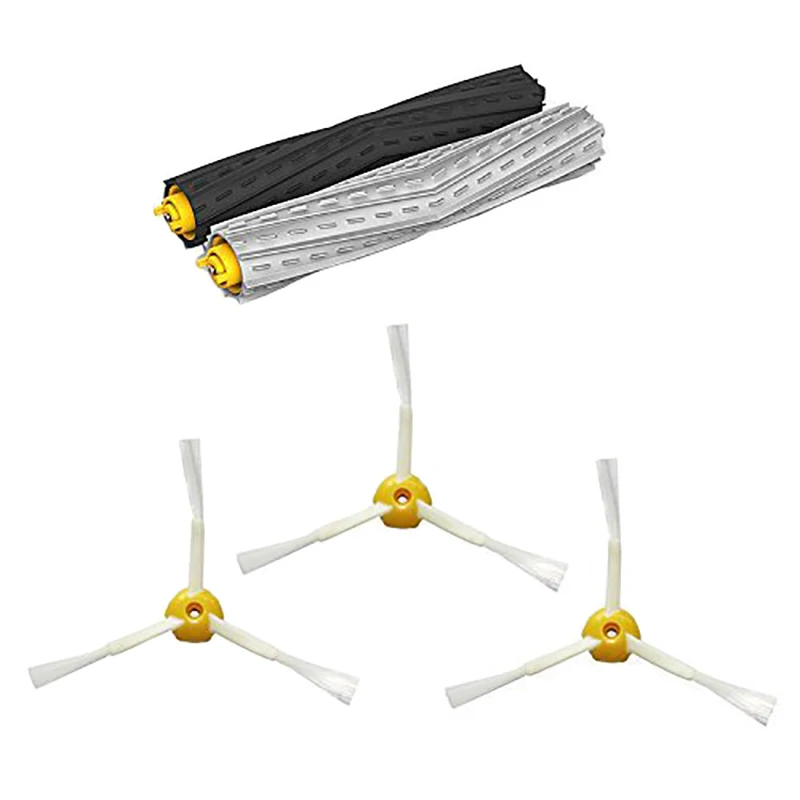 

2 Individual Tangle-Free Debris Extractors & 3 Side Brushes Set For iRobot Roomba 800 900 Series 870 880 980 Vacuum Cleaner Part