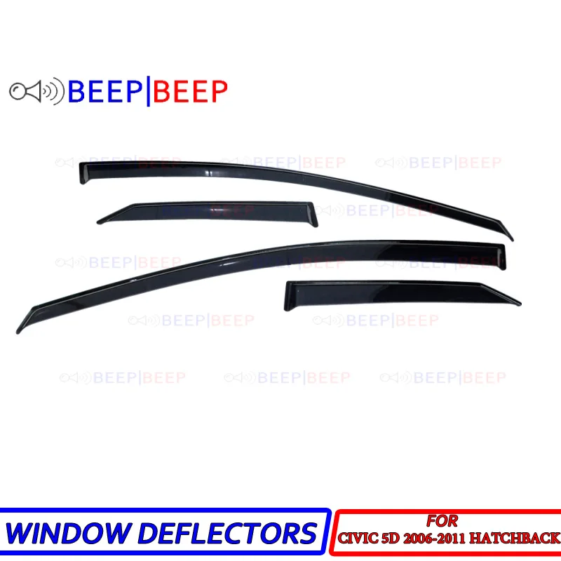 Дефлекторы для окон Honda Civic 5D 2006 2011 защитные козырьки от солнца и дождя автомобиля