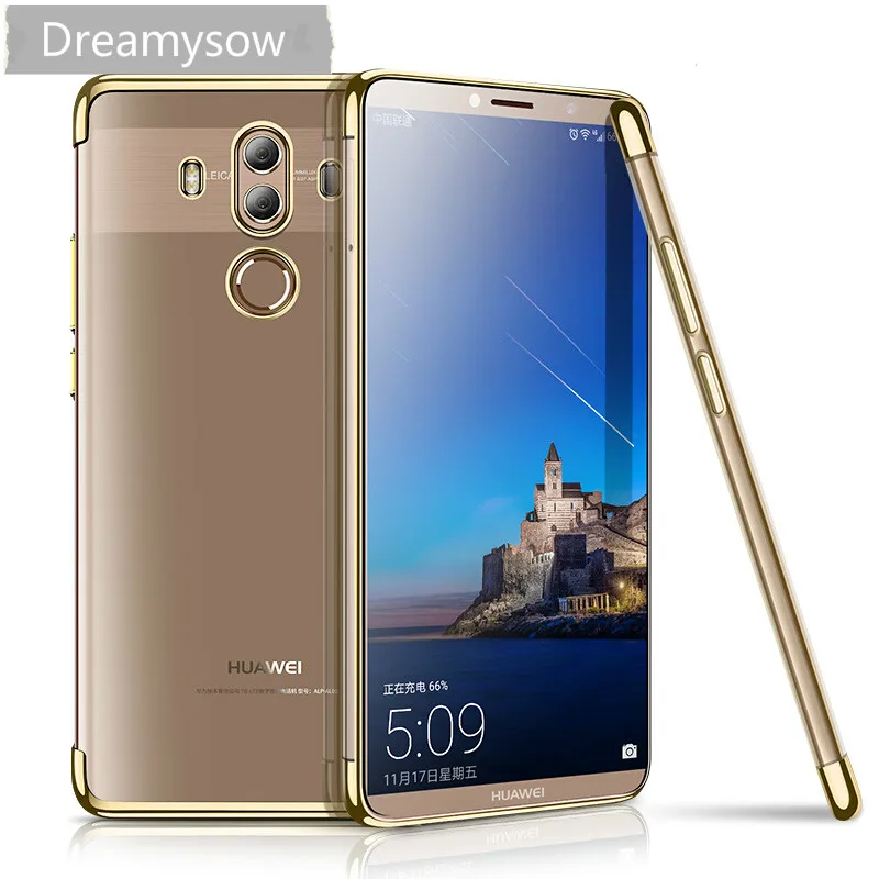 

Luxury Plating Soft Tpu Cases For Huawei P20 Plus P10 9 Lite P Smart Mate10 Pro P8 P9 Lite 2017 Silicon transparent Bag Cover