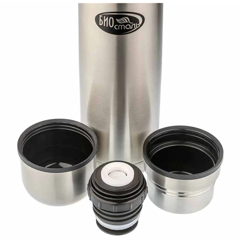 Термос BIOSTAL NB-1000K2 (Объем 1 литр, нержавеющая сталь, время сохранения тепла 19 часов, вторая пробка в комплекте)