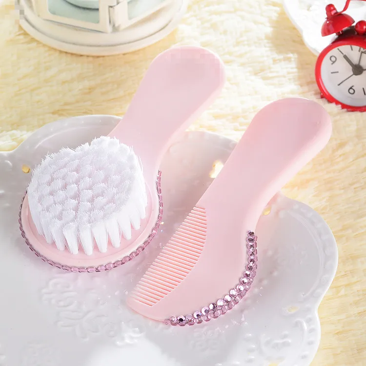 MIYOCAR beautiful set of safe Prince Princess baby comb and bling pink white crown baby pacifier ideal gift for baby shower