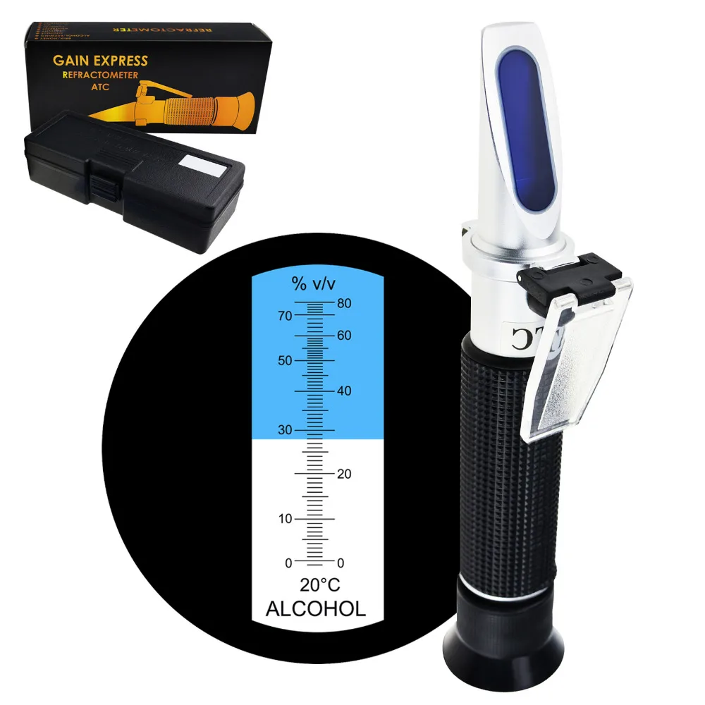 Optical Handheld Concentration Tester Meter Alcohol Refractometer with