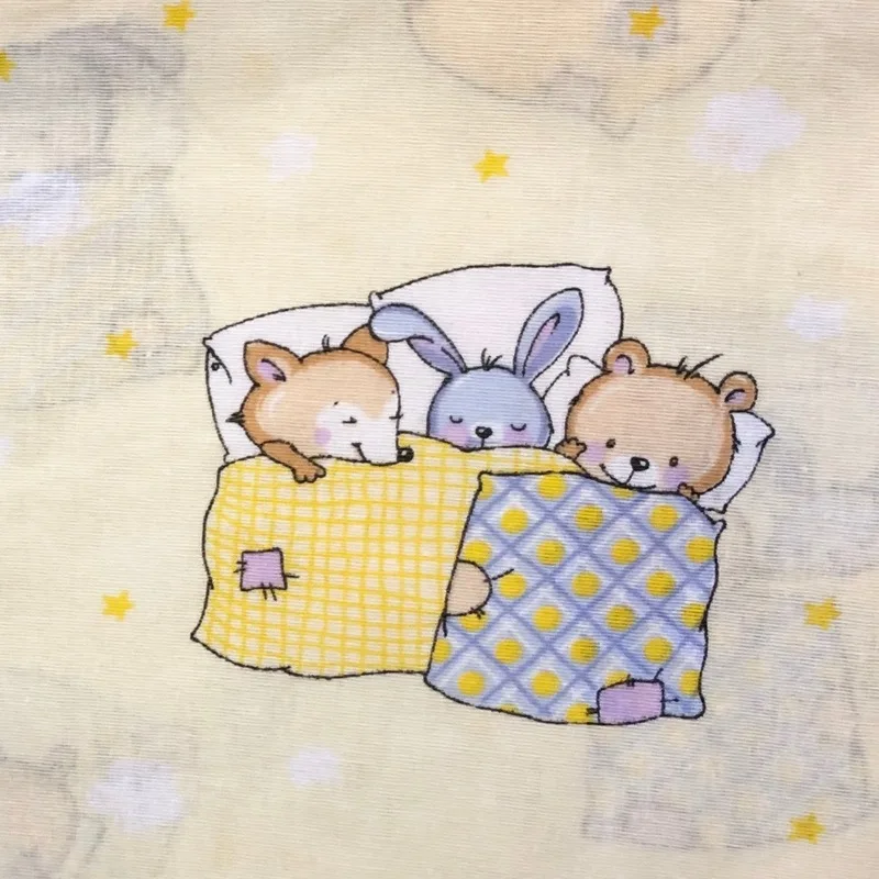 

WM 125gsm Сoarse Calico bed linen fabric for kids print continuous cut Bedding Sheets Printed Twill Cotton Fabric For sewing