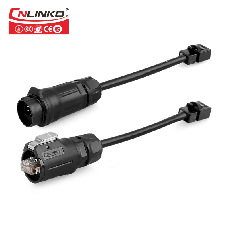 Водонепроницаемый коннектор Cnlinko M16 RJ45 Cat5/5e/6 8P8C IP67 Ethernet LAN Кабельный разъем