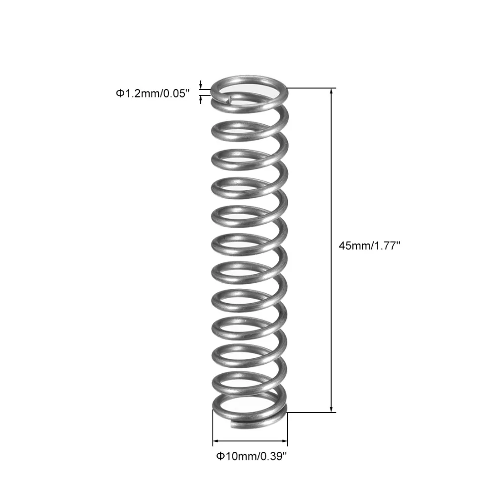UXCELL 10 шт. пружины провода Диаметр 0,0" /0,03"/0,03" /0,047"/0,0" Сплав нержавеющая сталь катушки Расширенный сжатый пружины