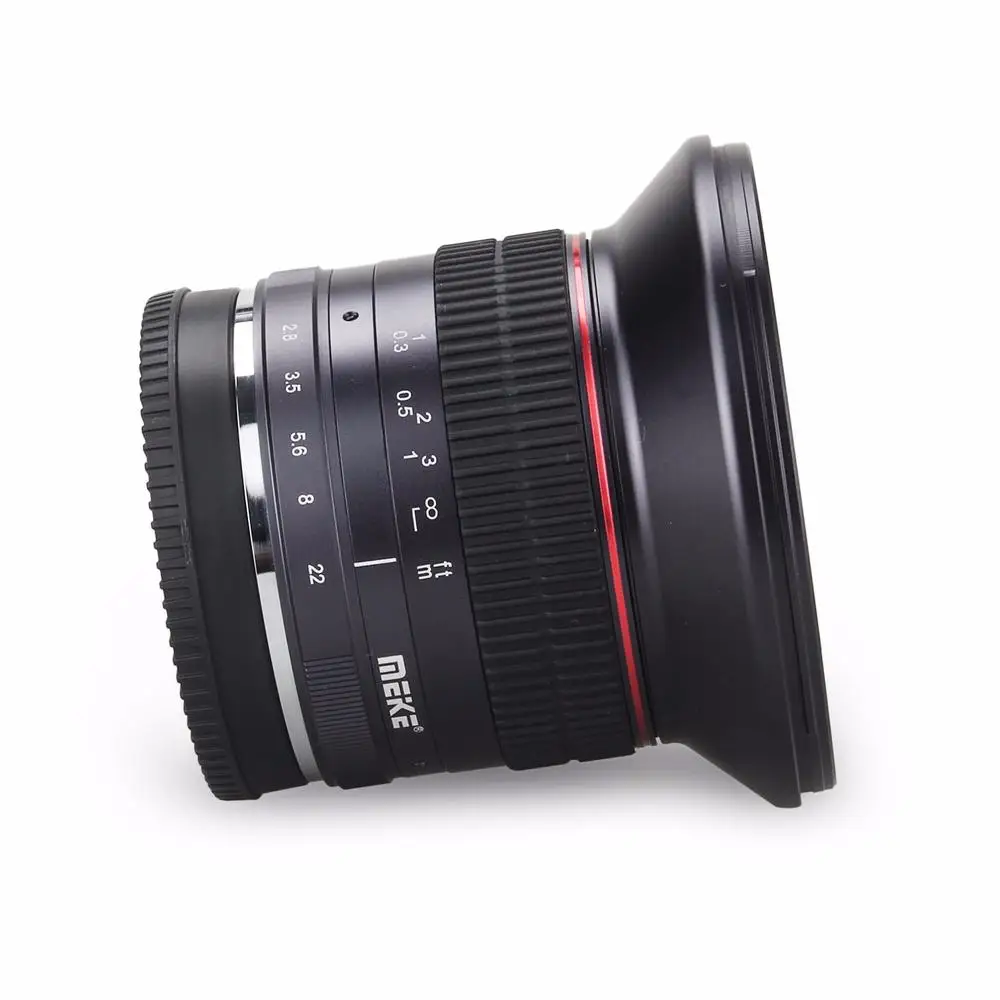 US $229.99 Meike 12mm F28 Ultra Wide Angle Fixed Lens With Removeable Hood For Fujifilm XMount Dslr Camera XPro1 XPro2 XE1 XM1 XA1