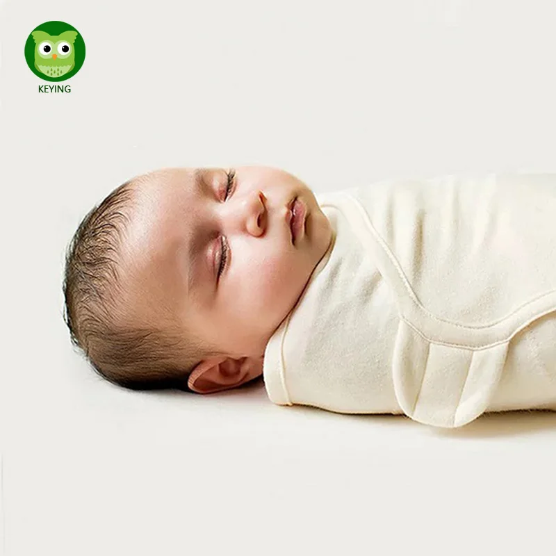 KEYING конверт для сна для новорожденных банные халаты Двойные Короткие хлопковые детские спальный мешок обернуть постельные принадлежности милый детский спальный мешок - Color: Beige