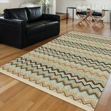 Else синий коричневый желтый волна смещения линий Geometrics 3d печати Нескользящие Kilim моющийся Декоративные Kilim области ковры богемный ковер
