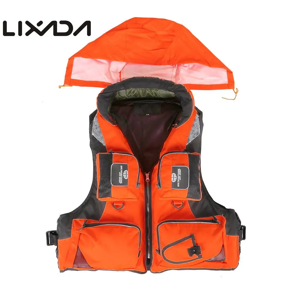

Lixada Professional Fishing Polyester Adult Safety Life Jacket Survival Vest Swimming Boating Drifting