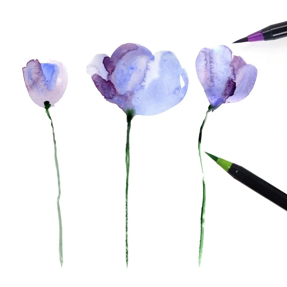 

20 Color Box Set Premium Painting Soft Brush Pen Watercolor Markers Pen Effect Best For Coloring Books Manga Comic Calligraphy
