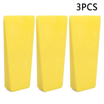 

3 pcs Yellow Plastic Chainsaw Tree Wedges Plastic Cutting Cleaving Wedge Chainsaw Cutting Edge Woodworking Tool Part Yellow