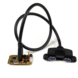 StarTech.com 2 Порты и разъёмы SuperSpeed Mini PCI Express USB 3,0 карта адаптера w/кронштейн комплект и UASP Поддержка, PCIe, USB 3,0, 1 х IDC, 1