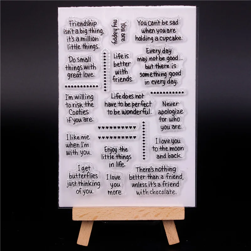 

Cute Transparent Clear Silicone Stamps for DIY Scrapbooking Card Making diy photo Decorative Letter Text Stempel s